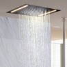 Mattschwarzer Badezimmerhahn, Regendusche, kompletter LED-Duschkopf, Deckenmontage, Ti-PVD-Design, Regenduschkopfsystem, Duschhahn